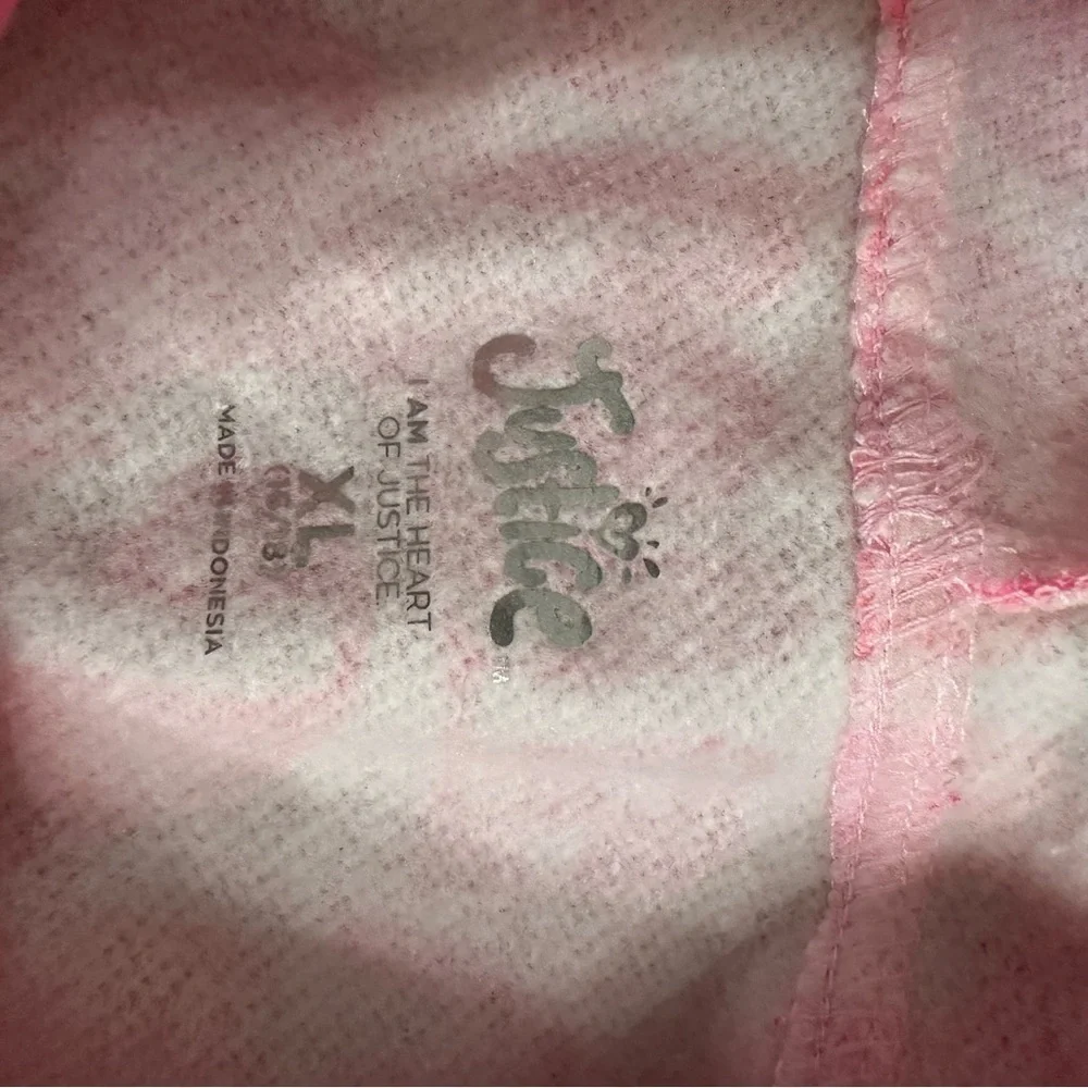 Justice Girls Pink Graphic Fleece Hoodie and Pants Sizes XL